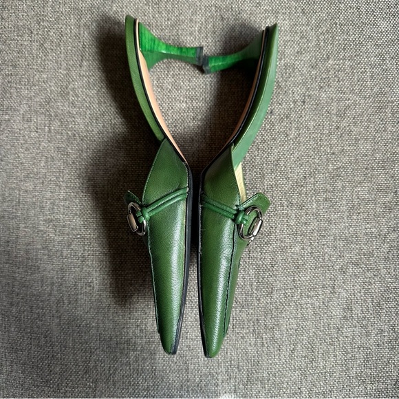 Vintage green Gucci horsebit mules / heels - Picture 4 of 5